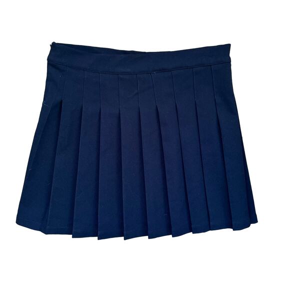 THE MAYFAIR ART CLUB Tennis Skirt x Revolve Pleated Mini Skirt Navy Size M/L - Picture 8 of 8